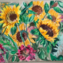 Sunflowers in Toronto. Un proyecto de Pintura a la acuarela de Roza Alicja - 04.01.2022