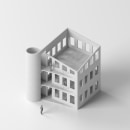 Architecture Anomaly 42 - Outsourced Circulation. Un progetto di 3D, Architettura, Architettura d'interni, Illustrazione digitale, Modellazione 3D, Architettura digitale e ArchVIZ di Saul Kim - 09.01.2022