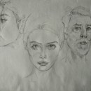 My project in Portrait Sketchbooking: Explore the Human Face course. Sketching, Drawing, Portrait Drawing, Artistic Drawing, and Sketchbook project by Elías Cueik - 01.14.2022