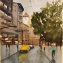 Mi Proyecto del curso: Paisajes urbanos en acuarela. Fine Arts, Watercolor Painting, and Architectural Illustration project by Anna GIFRE - 12.28.2021