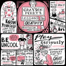 Grayson Perry's lessons in creativity - Sketchnote. Ilustração tradicional, Design de informação e Infografia projeto de Scriberia - 29.09.2021