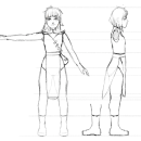 Personaje principal prototipo de juego. Un proyecto de Diseño, Ilustración, Diseño de personajes, Diseño de vestuario y Diseño de juegos de Carolina Uberti - 02.02.2022