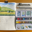 My project in Watercolor Travel Journal course. Un proyecto de Ilustración tradicional, Pintura a la acuarela, Ilustración arquitectónica y Sketchbook de Rebecca Pinheiro - 06.02.2022