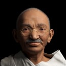 "PEACE"...Gandhi. 3D, Character Design, and 3D Modeling project by Pedro Javier Asuar Catalán - 02.09.2022
