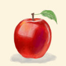 An apple. First illustration ever. Traditional illustration project by britta - 02.13.2022