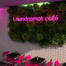 Laundromat café project in Introduction to Retail Design course. Un progetto di Architettura d'interni, Interior design, Interior Design, Retail Design e Progettazione dello spazio di Stilyana Stoykova - 13.02.2022