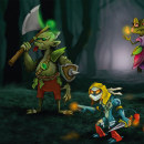 Los 5 Monstruos Guerreros mágicos del Bosque . Un proyecto de Ilustración, Diseño de personajes, Ilustración digital, Ilustración infantil y Narrativa de Camilo Ducuara Gordillo - 10.11.2020