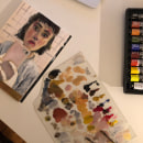 My project in Expressive Oil Portraiture: Explore the Alla Prima Technique course. Un proyecto de Bellas Artes, Pintura, Ilustración de retrato y Pintura al óleo de Ania Grzeszek - 18.02.2022