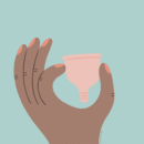 Copa menstrual - Gif animado. Ilustração tradicional e Ilustração animada projeto de Núria Ventura - 18.02.2022