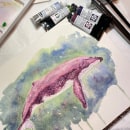 My project in Naturalist Illustration Techniques: Whales in Watercolor course. Un projet de Illustration traditionnelle, Conception d'affiches, Illustration numérique , et Manga de Elias Mercado - 19.02.2022