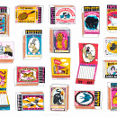 An exploration of vintage matchbox designs. Ilustração tradicional, Artesanato, Artes plásticas, Serigrafia, e Criatividade projeto de Charlotte Farmer - 23.02.2022