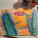 Aquarelas com temáticas de flora e fauna. Ilustração tradicional, Pintura em aquarela, Ilustração botânica e Ilustração com tinta projeto de Flavia Azul Araújo - 26.02.2022