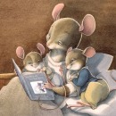 Bedtime Story. Ilustração tradicional, Pintura em aquarela e Ilustração infantil projeto de Julie Mellan - 04.03.2022