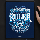 "Composition Ruler" Lettering. Tipografia, Lettering, Lettering digital, e Desenho tipográfico projeto de Nico Ng - 07.03.2022