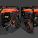 Portable generator (props realistas para videojuegos). 3D, 3D Modeling, Video Games, and Game Design project by Kimberly Huaylla - 03.16.2022