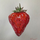 Strawberry in Watercolor. Un proyecto de Ilustración tradicional, Artesanía, Pintura y Pintura a la acuarela de Isis Atena Parada Lima - 18.03.2022