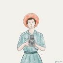 Vivian Maier. Traditional illustration, Drawing, Digital Illustration, Watercolor Painting, Stor, telling, Portrait Drawing, Artistic Drawing, and Children's Illustration project by Ilaria Zonda - 03.20.2022