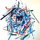 Laser Eyes. Een project van  Ontwerp, Traditionele illustratie,  Reclame, Fotografie y Collage van Plan Collage - 23.03.2022