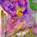 Mixed media piece of a flower titled "Hi, it's Me" . Ilustração tradicional projeto de Ivy Sheppard - 20.03.2022