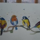 Mi Proyecto del curso: Acuarela artística para ilustración de aves. Un proyecto de Ilustración tradicional, Pintura a la acuarela e Ilustración naturalista				 de Claudia Quintero - 20.03.2022