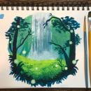 Mi Proyecto del curso: Pintura de paisajes atmosféricos con gouache. Un proyecto de Ilustración tradicional, Pintura y Pintura gouache de Marya Zamora - 26.03.2022