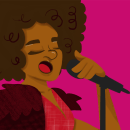 Betty Davis. Traditional illustration, Digital Drawing, and Digital Painting project by Vanessa Francisco - 03.20.2022