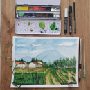 Travel Watercolor. Un proyecto de Artesanía y Pintura a la acuarela de dinans - 28.03.2022