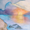 Mi Proyecto del curso: Paisajes atmosféricos en acuarela. Fine Arts, Painting, and Watercolor Painting project by Virginia Daga - 03.28.2022