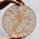 Lastre per tavolo a mosaico, legate al mondo sottomarino. Illustration, and Ceramics project by Clara Holt - 03.29.2022