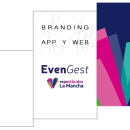 Branding App y Web - EvenGest. Design, UX / UI, Br, ing, Identit, Graphic Design, Web Design, Icon Design, Logo Design, and App Design project by Noor Shurbaji - 03.29.2022