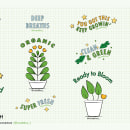 “Love & Growth” GIF Stickers. Design, and Traditional illustration project by Agustina Bonaventura - 03.30.2022