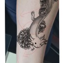 Mi Proyecto del curso: Tatuaje botánico con puntillismo. Traditional illustration, Tattoo Design, and Botanical Illustration project by Jessica Danae Negrete Roldan - 03.31.2022