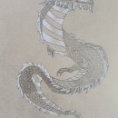 D.A - Dragón en papel Kraft. Desenho, e Desenho artístico projeto de Irene García Ocaña - 01.04.2022
