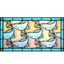 Geese and Fish Tessellated Stained Glass Window. Projekt z dziedziny Dekoracja wnętrz użytkownika Flora Jamieson - 05.04.2022
