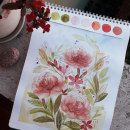 My project for course: Artistic Floral Watercolor: Connect with Nature. Un projet de Illustration traditionnelle, Peinture, Aquarelle et Illustration botanique de BENNI ASMA - 08.04.2022