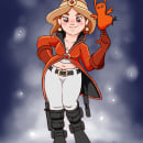 Chica pirata // Pirate girl. Ilustração tradicional, e Design de personagens projeto de Fabián Fucci - 09.04.2022