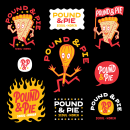 Branding for Pound & Pie Bakery.. Un proyecto de Diseño, Ilustración tradicional, Br, ing e Identidad y Diseño de personajes de Justin Poulter - 01.01.2022