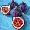 Fig Party. Fine Arts, Painting, Acr, and lic Painting project by Vicki McGrath - 02.07.2022