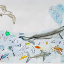 Mein Kursprojekt: Techniken der naturalistischen Illustration: Wale in Aquarell. Un proyecto de Ilustración tradicional, Diseño de carteles, Ilustración digital y Manga de Christian Gutknecht - 20.04.2022