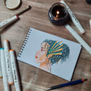 Mi Proyecto del curso: Sketchbook de retrato: explora el rostro humano. Esboçado, Desenho, Desenho de retrato, Desenho artístico, e Sketchbook projeto de Rebeca Alejandra Acuña Rojas - 20.04.2022