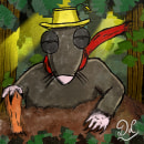 Cosmo The Wise Mole. Traditional illustration, and Graphic Design project by David Volpini - 04.27.2022