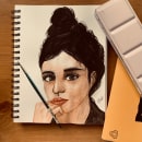 Mi Proyecto del curso: Cuaderno de retratos en acuarela. Pintura, Pintura em aquarela, Ilustração de retrato, Desenho de retrato, e Sketchbook projeto de Elsa Art - 01.05.2022