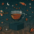Just Coffee. Ilustração tradicional, Desenho, Ilustração digital e Ilustração com tinta projeto de Alessandra de Mello - 01.05.2022