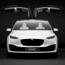 Gas powered Tesla Model X. Un proyecto de Diseño de automoción y Diseño gráfico de Max Konto - 16.04.2022