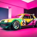 Nike Air Max inspired Peugeot 205 T16. Design, 3D, and Creative Consulting project by Davide Virdis - 05.18.2022