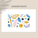 "Summer fruits" collection. Un proyecto de Ilustración tradicional, Creatividad e Ilustración digital de Anna Sedova - 26.04.2022
