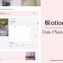 Date Planner Notion Template. Un projet de Design graphique, Webdesign , et Développement no code de Frances Odera Matthews - 25.05.2022