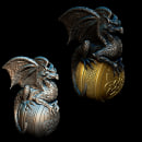 3D sculpt of the dragon for 3D printing. 3D, Arts, Crafts, and Sculpture project by Maria Fedotovska - 06.02.2022