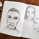 Mijn project van de cursus: Sketchbook met portretten: verken het menselijk gezicht. Sketching, Drawing, Portrait Drawing, Artistic Drawing, and Sketchbook project by Linda Franken - 05.30.2022