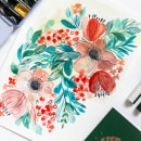 My project for course: Artistic Floral Watercolor: Connect with Nature. Traditional illustration, Painting, Watercolor Painting, and Botanical Illustration project by Anna Grabowska-Krupa - 06.10.2022